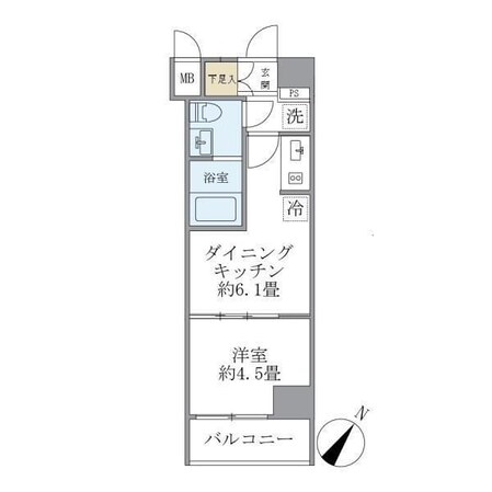ジオエント駒込の物件間取画像